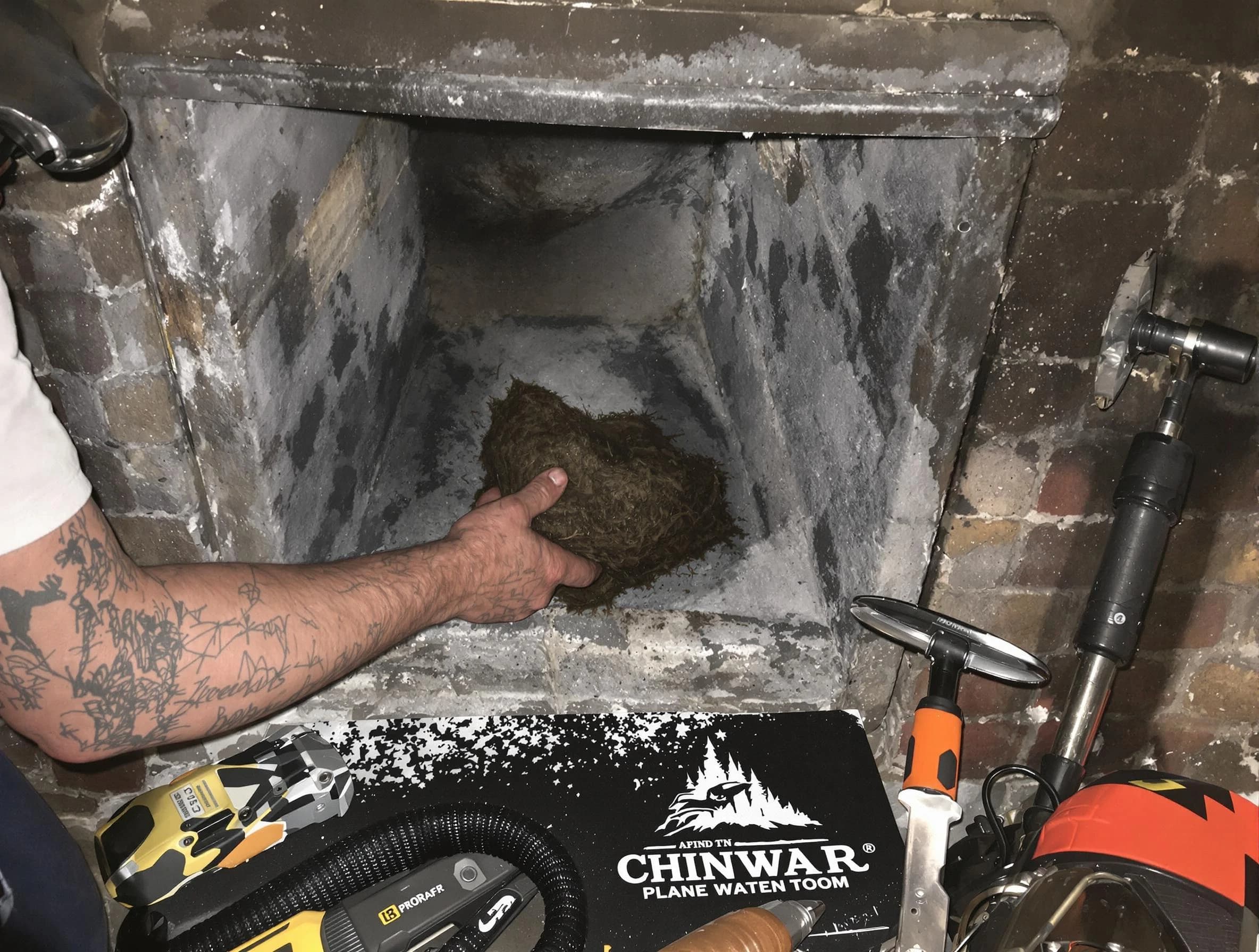 Carefree Chimney Sweep safely removing debris and screening chimney in Carefree, AZ