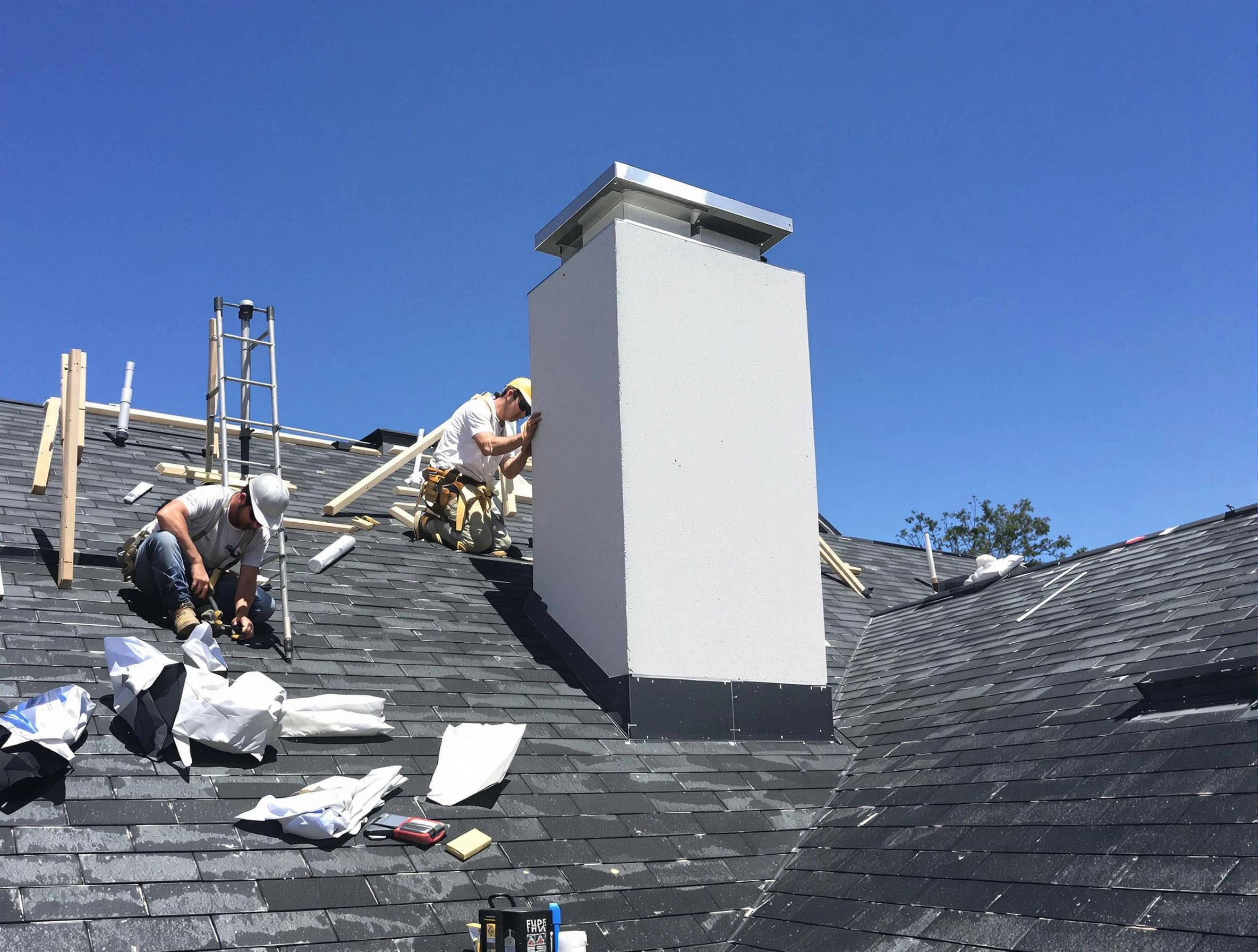 Carefree Chimney Sweep crew installing a new chimney in Carefree, AZ