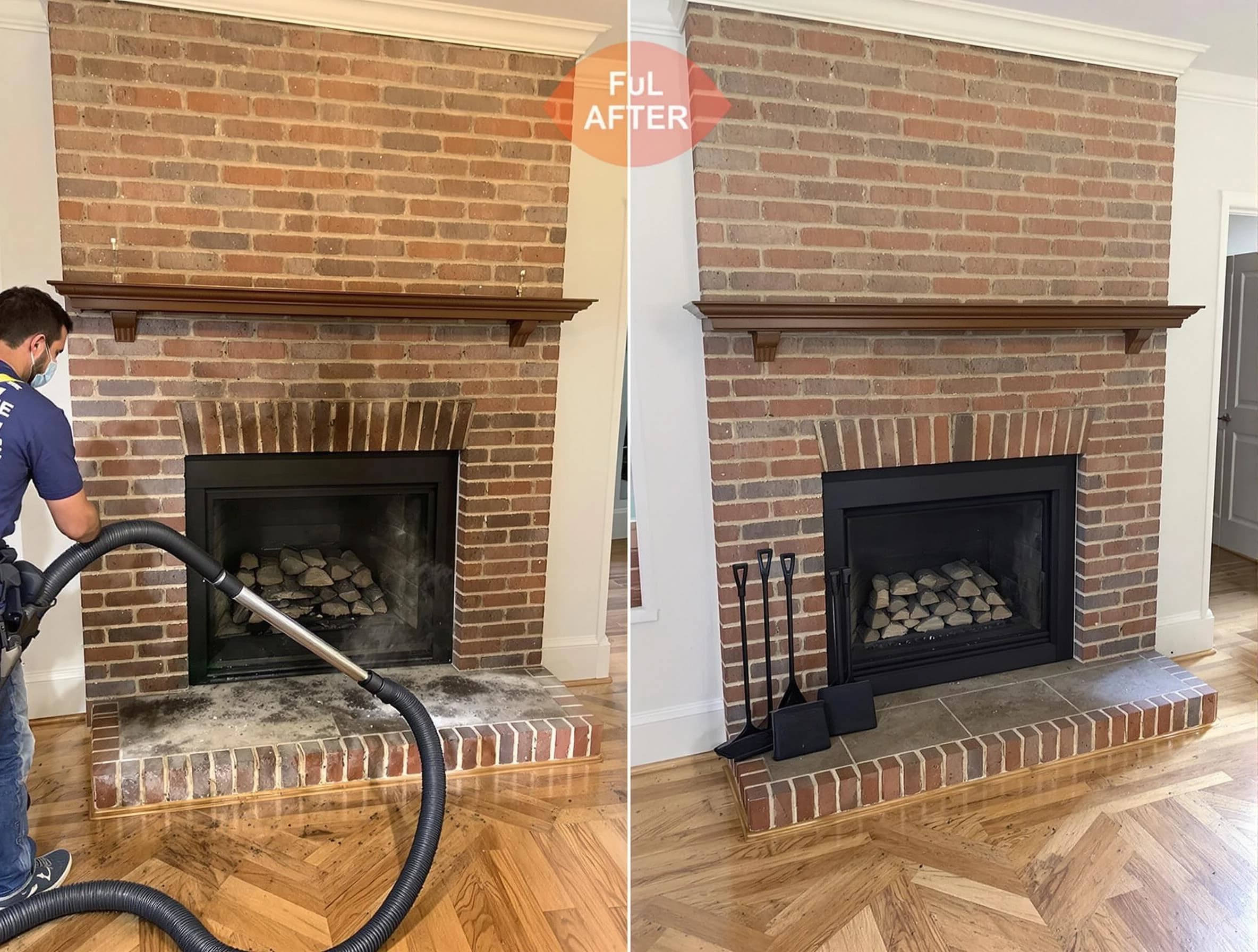 Carefree Chimney Sweep carefully sanitizing a fireplace in Carefree, AZ