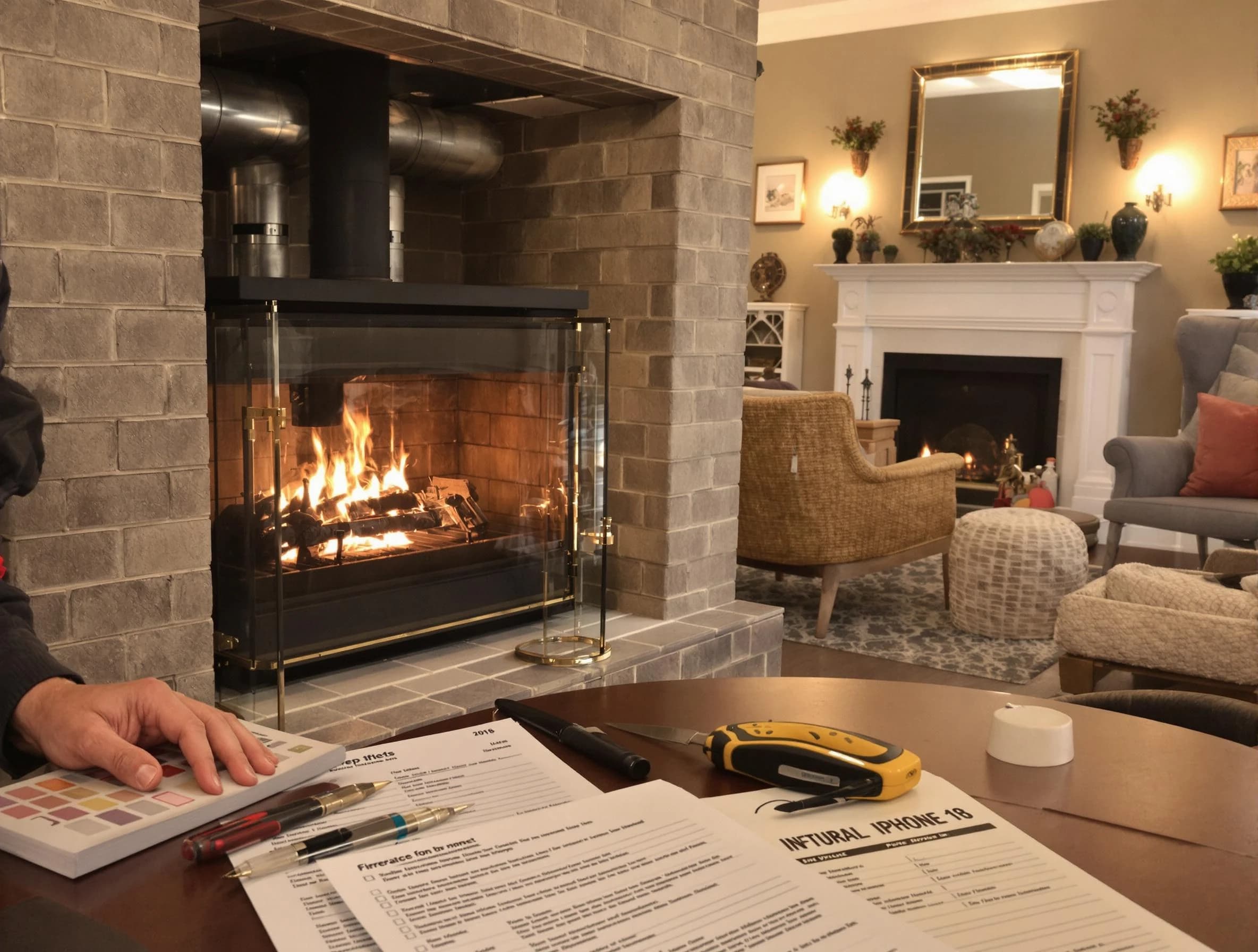 Carefree Chimney Sweep verifying fireplace safety measures in Carefree, AZ