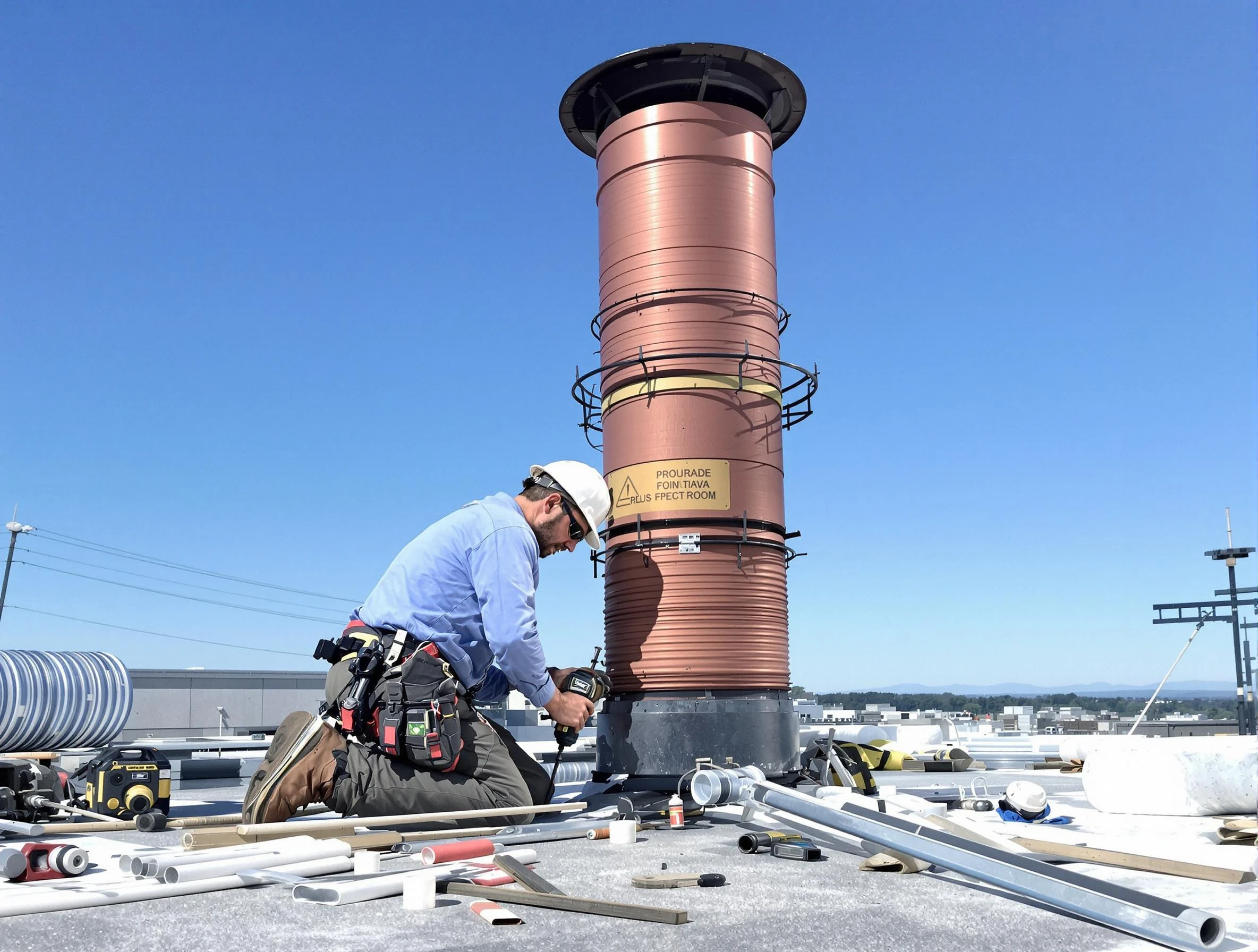 Installed chimney liner by Carefree Chimney Sweep in Carefree, AZ