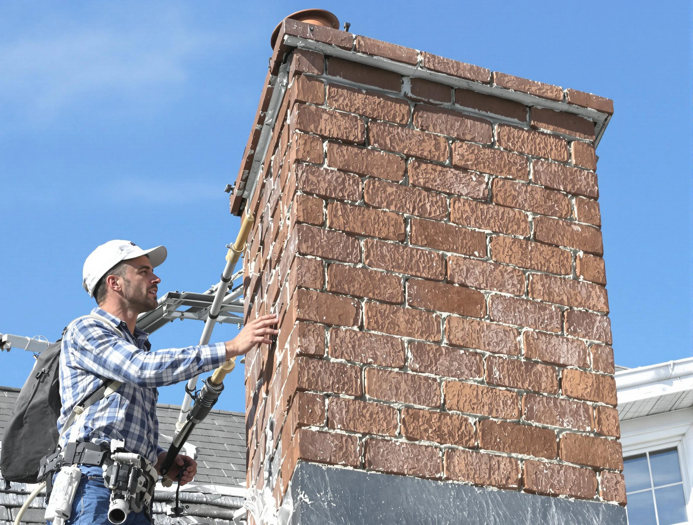 Brickwork for a chimney rebuild by Carefree Chimney Sweep in Carefree, AZ