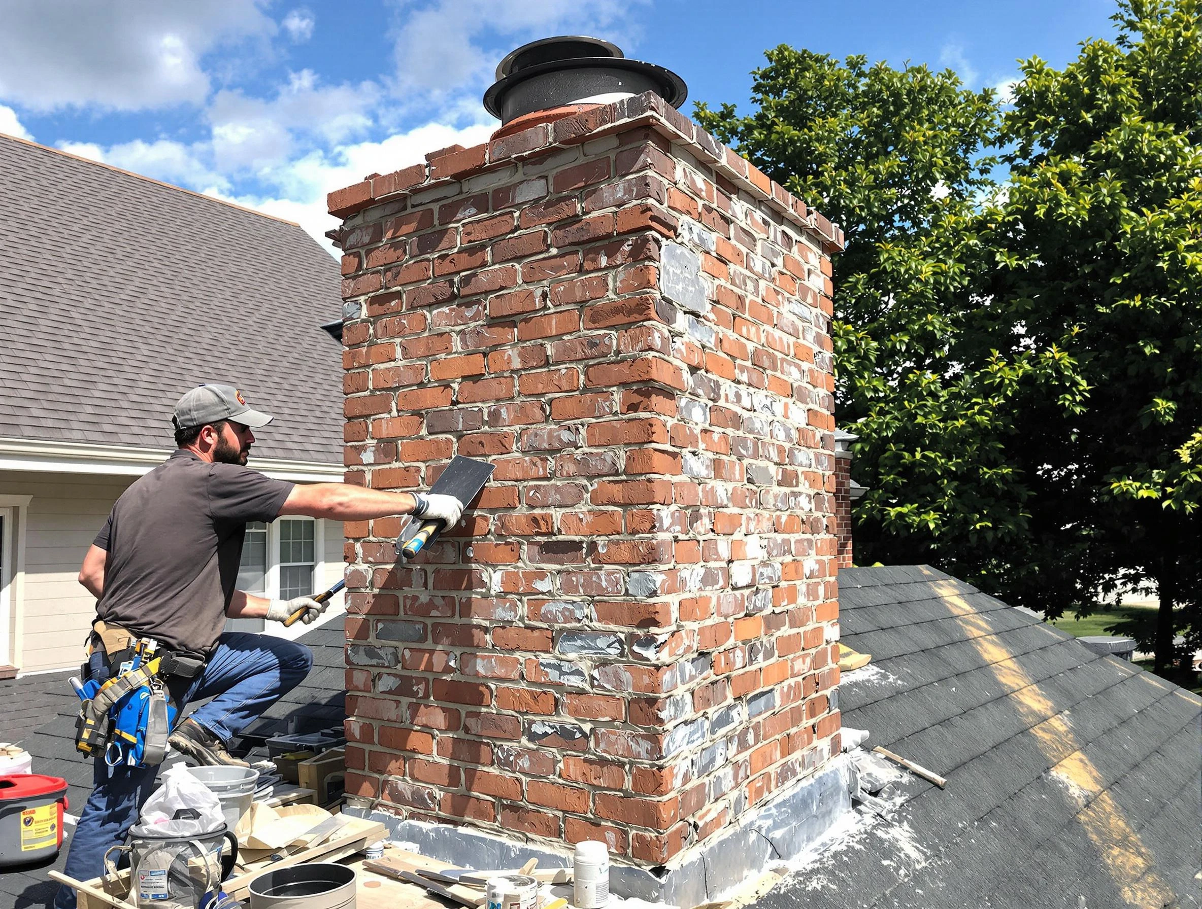 Completed chimney rebuild by Carefree Chimney Sweep in Carefree, AZ