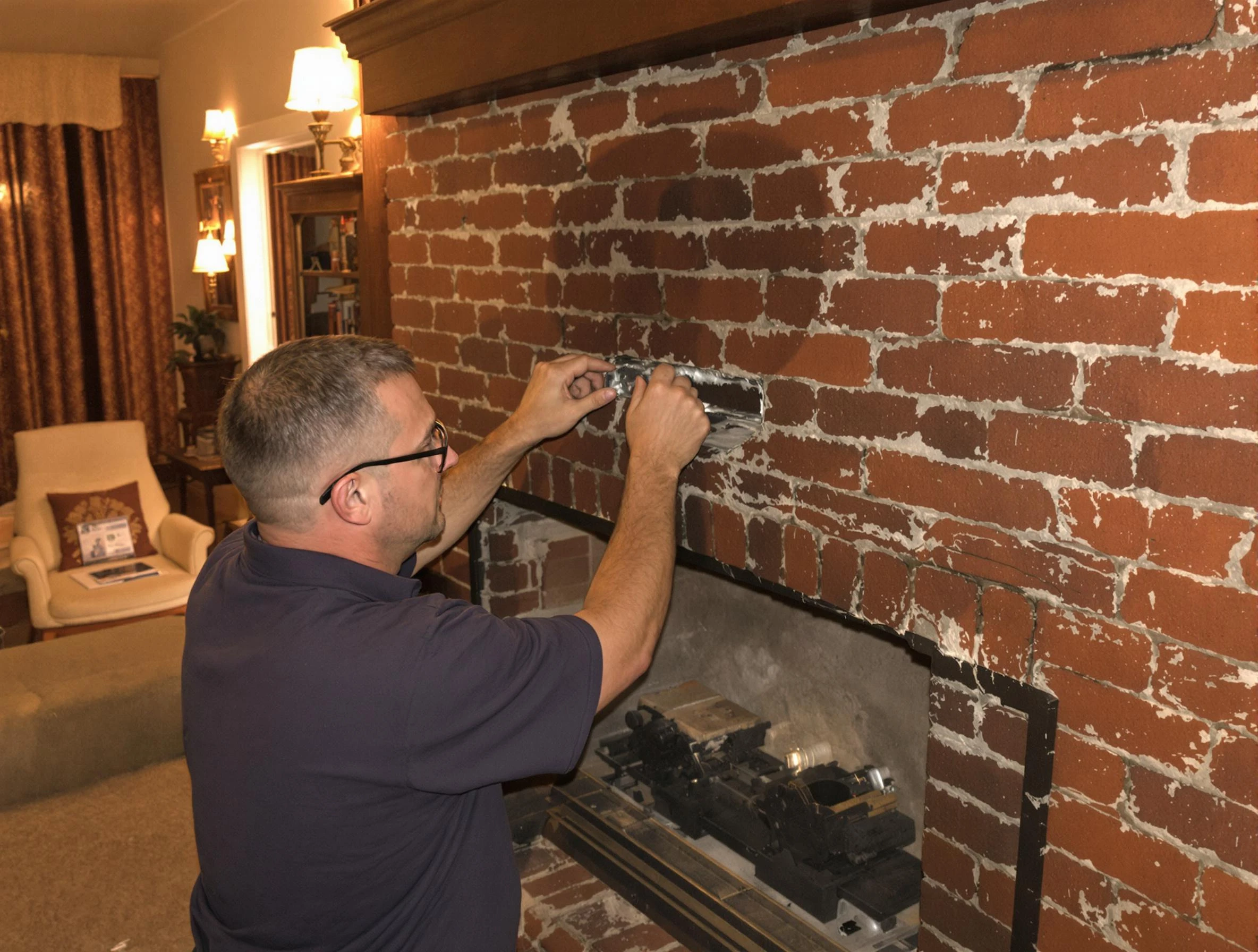 Carefree Chimney Sweep expert fixing a fireplace in Carefree, AZ