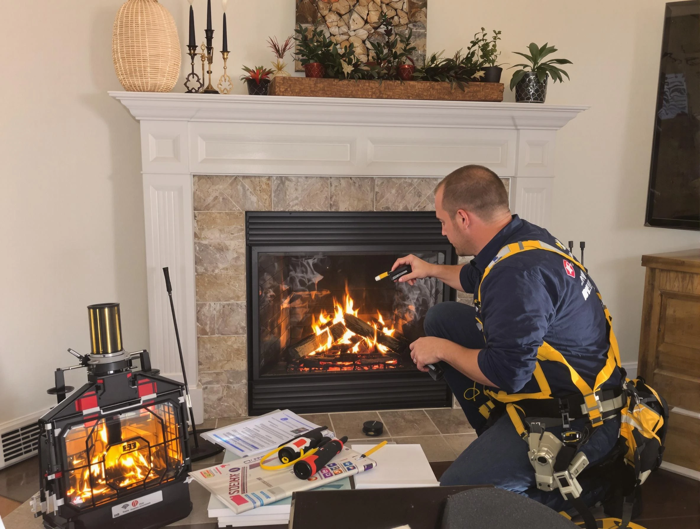 Safety-focused fireplace inspection by Carefree Chimney Sweep in Carefree, AZ